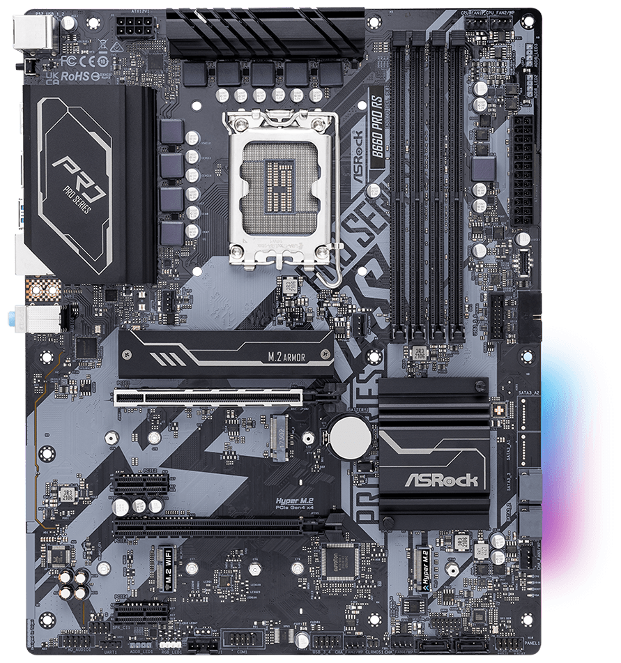 фото Материнская плата asrock (b660m pro rs)