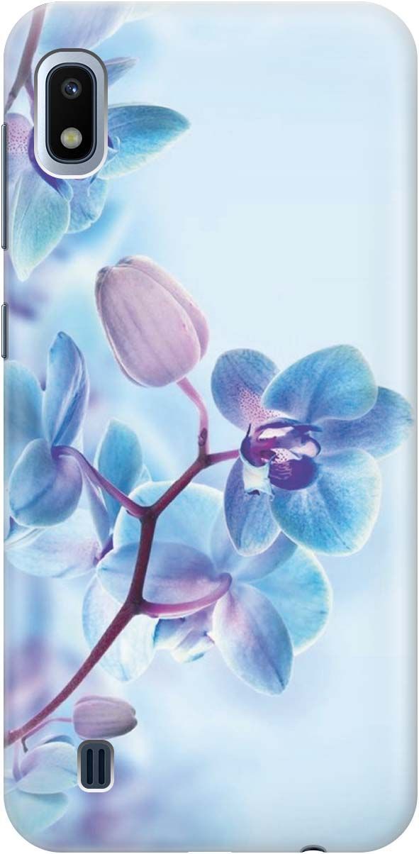 

Силиконовый чехол на Samsung Galaxy A10 "Синий цветок на синем", Голубой;синий, 375