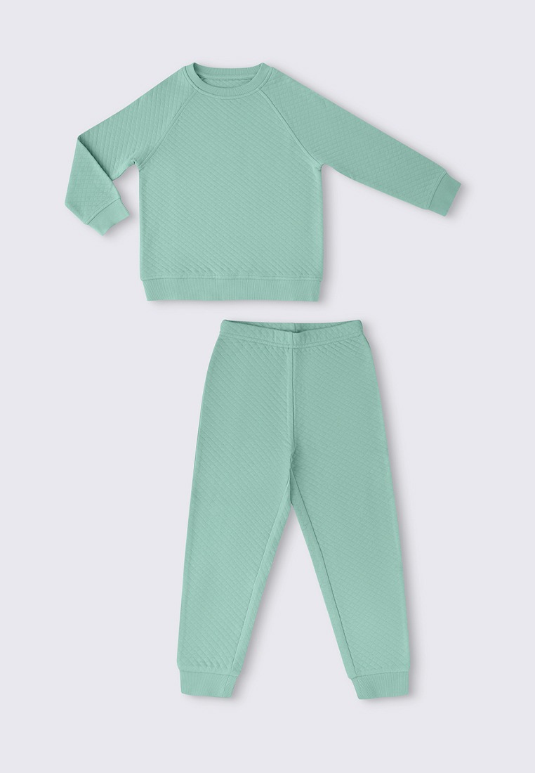 Пижама детская Oldos OCSS23UW2KC13, цвет ментоловый, размер 134 коляска детская универсальная 2 в 1 для двойни rant siena duo 08 серый ментоловый