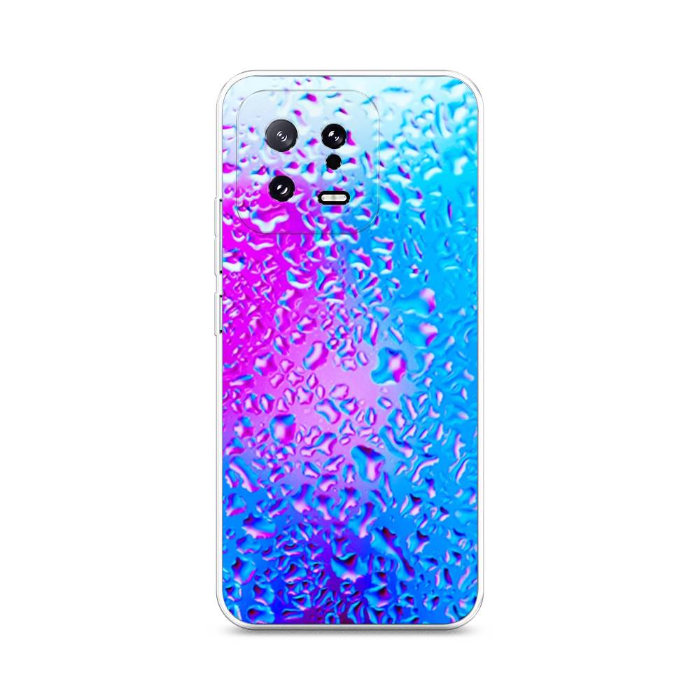 

Чехол на Xiaomi 13 5G "Капли на стекле", Голубой;розовый, 317250-3