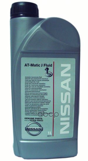 фото Масло трансмиссионное nissan matic fluid j 1 л ke908-99932r nissan matic fluid 1l j для ак