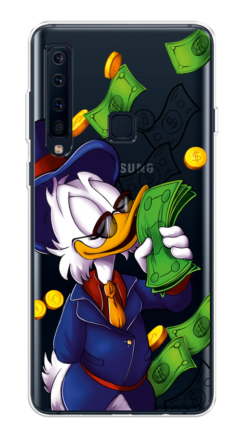 

Чехол на Samsung Galaxy A9 2018 "Scrooge McDuck with Money", Синий;зеленый;белый, 26650-6