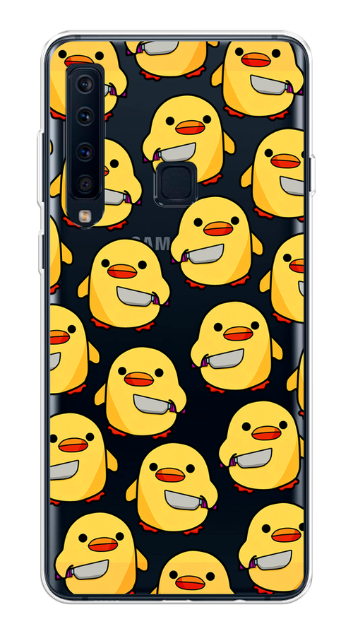 

Чехол на Samsung Galaxy A9 2018 "Утка с ножом", Прозрачный;желтый;оранжевый, 26650-1