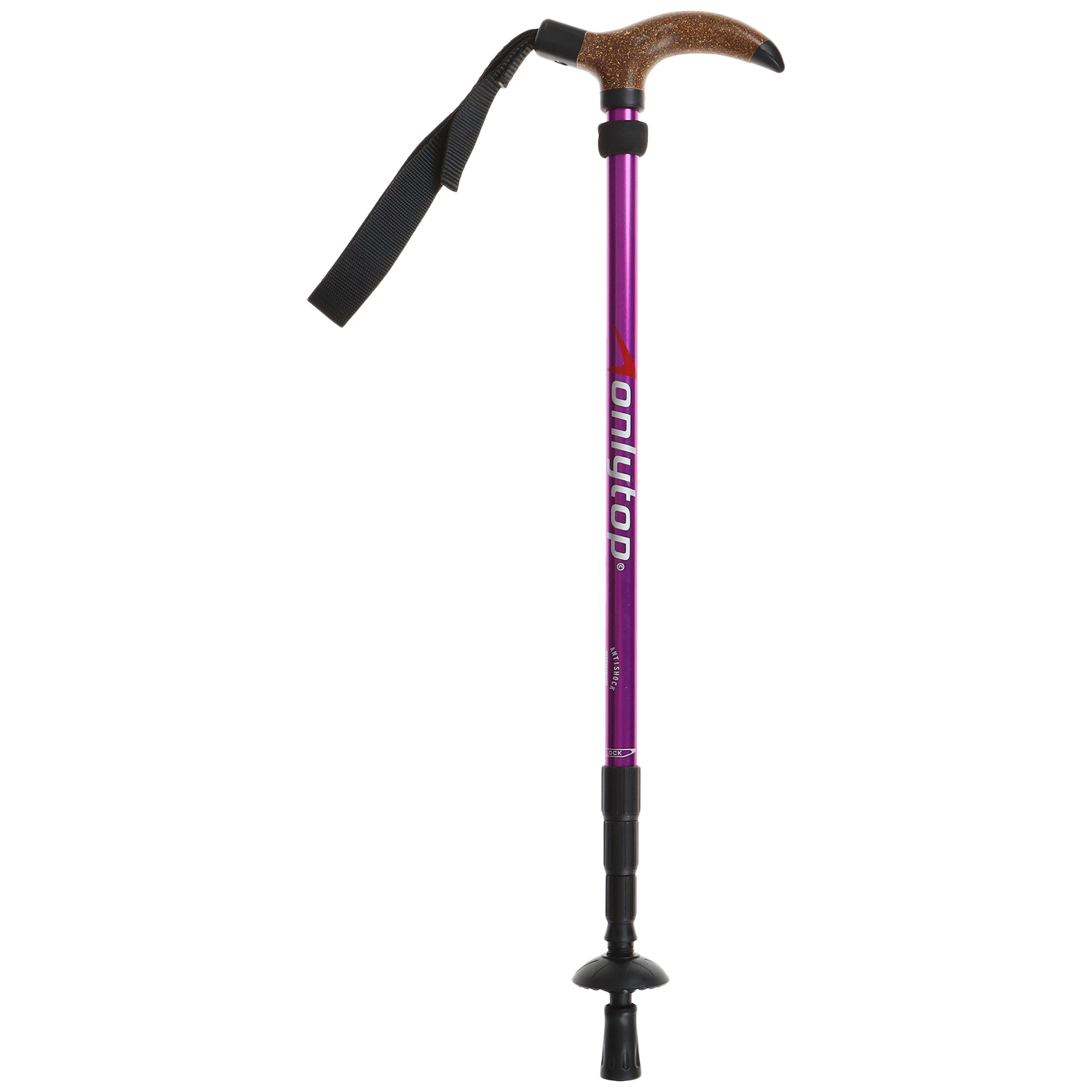 Палка для скандинавской ходьбы Onlitop телескопическая фиолетовый