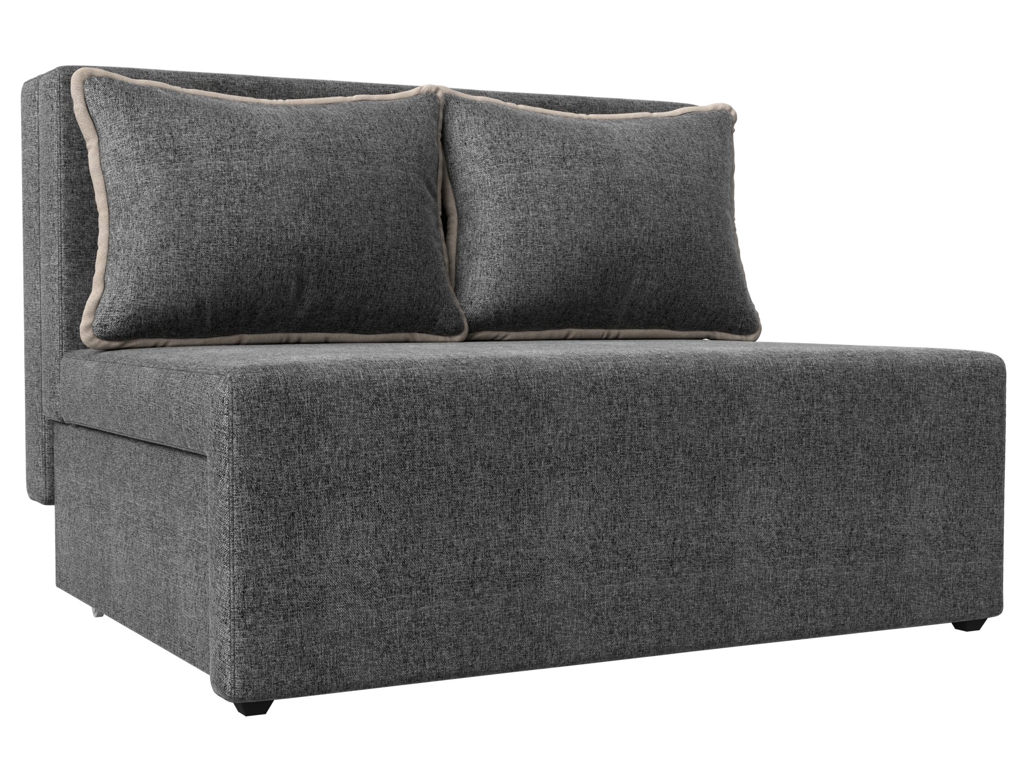 

Диван прямой Лагуна рогожка серый/бежевый, Диван прямой Лагуна