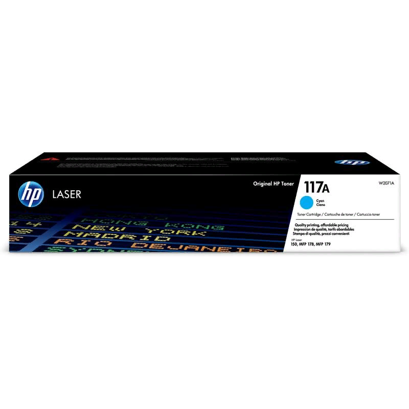 Тонер-картридж HP 117A W2071A голубой оригинальный, 1064204