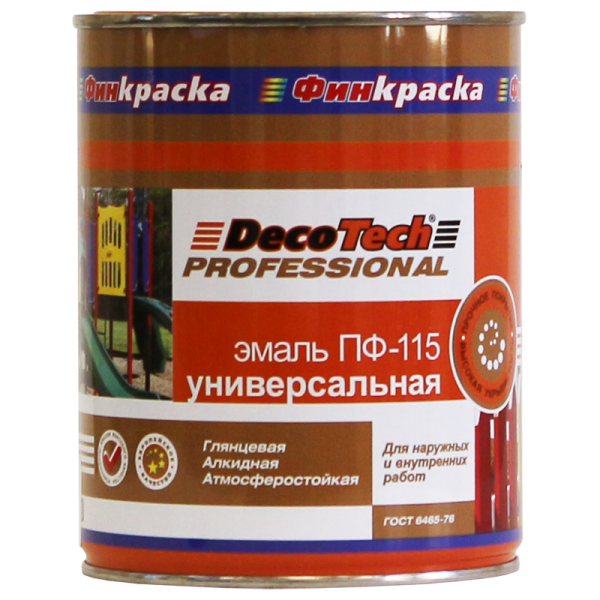 

Краска-эмаль DecoTech ПФ-115 глянцевая, RAL-6002, 2,8 кг, ПФ-115