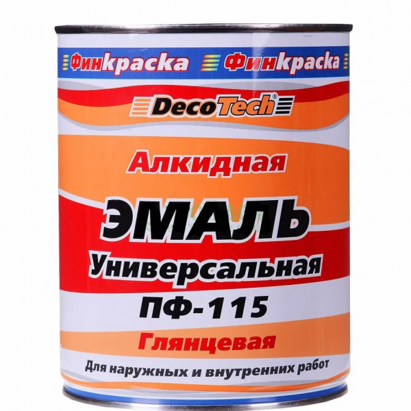 

Краска-эмаль DecoTech ПФ-115 глянцевая, RAL-5005, 0,9 кг, ПФ-115
