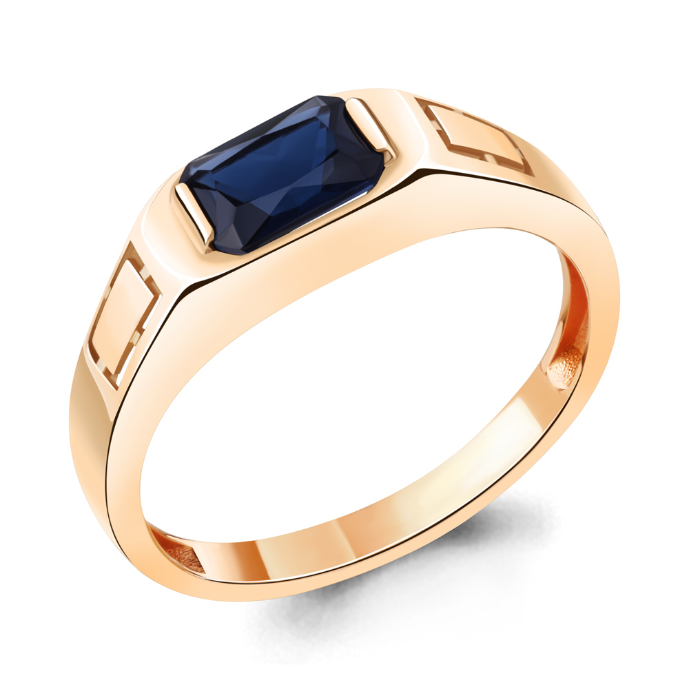 

Кольцо из серебра с сапфиром искусственным Aquamarine Aquamarine 68430Н_925_з р. 19,5, 68430Н_925_з