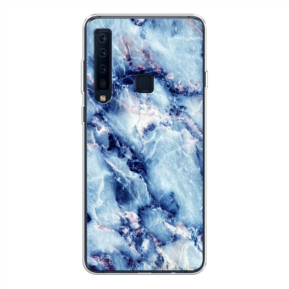 

Чехол на Samsung Galaxy A9 2018 "Мрамор с синими прожилками", Синий, 26650-3