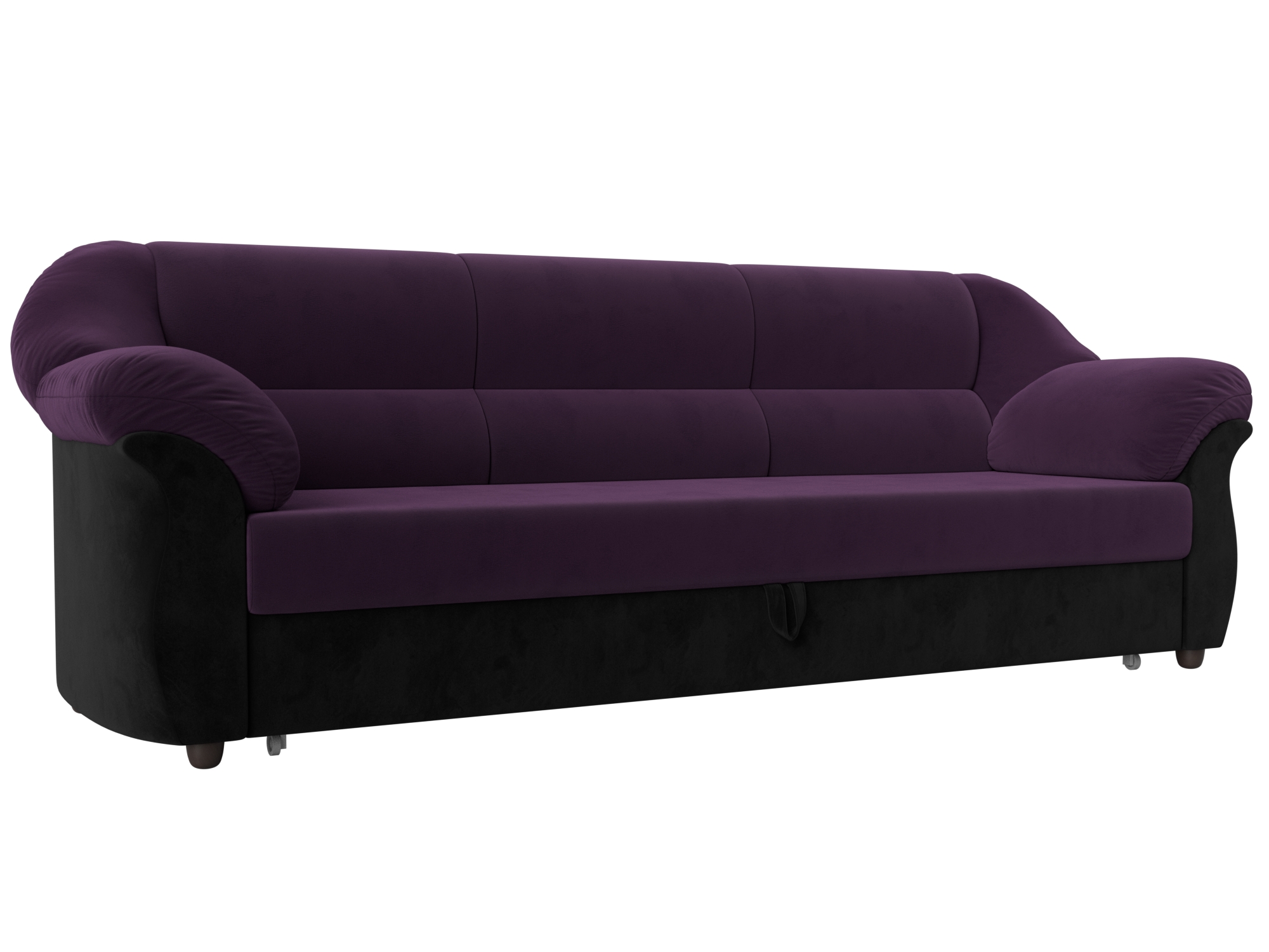 

Диван прямой Карнелла велюр фиолетовый/черный, Диван прямой Карнелла