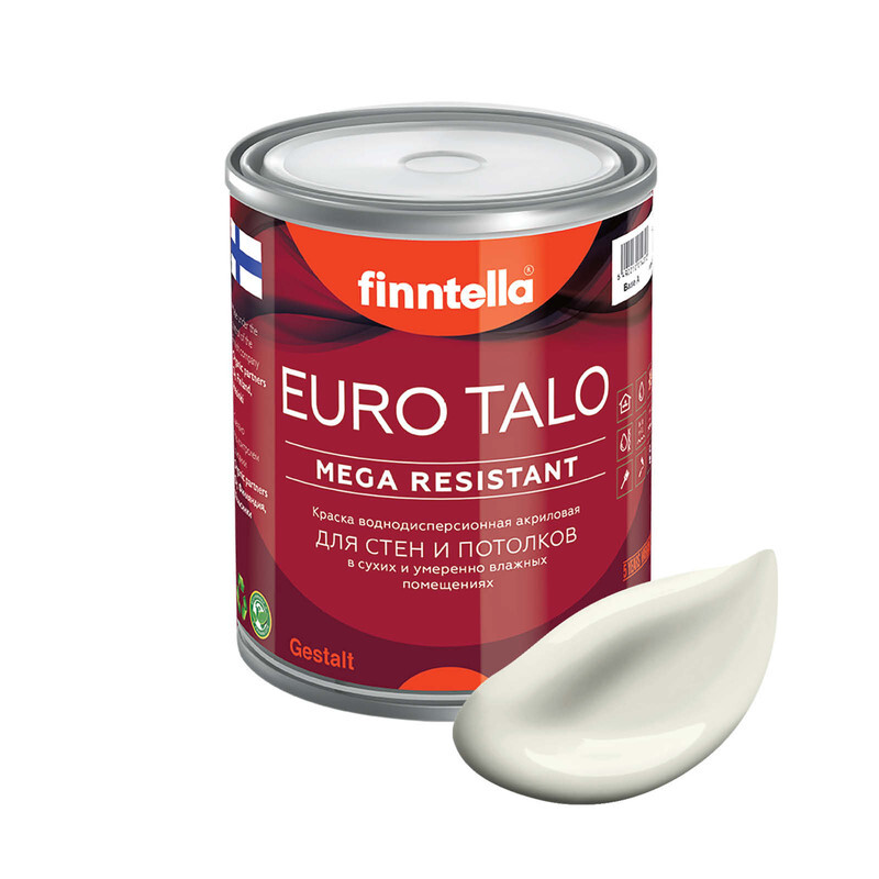 

Краска EURO TALO, цвет ANTIIKKI, 0,9л, Бежевый, экстраматовая EURO TALO FlatMatte для гостиной и спальни