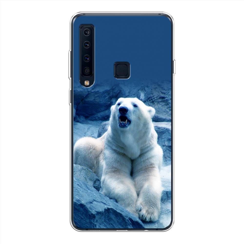 

Чехол на Samsung Galaxy A9 2018 "Белый медведь", Голубой;белый, 26650-1