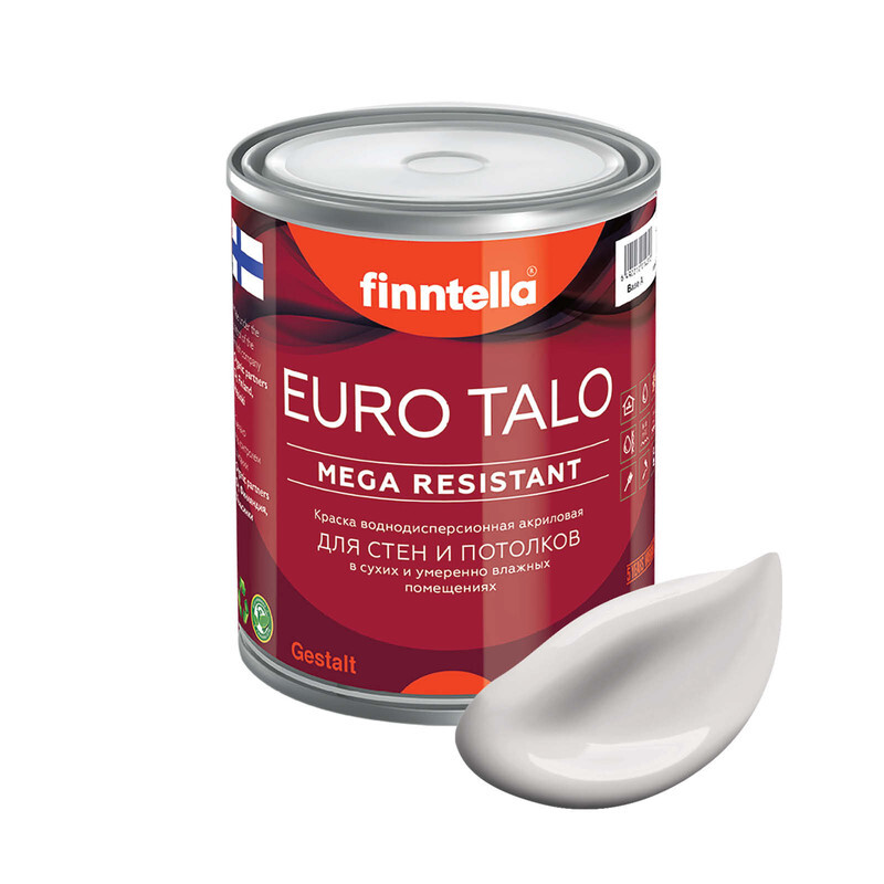 

Краска EURO TALO, цвет ARKUUS, 0,9л, Бежевый, экстраматовая EURO TALO FlatMatte для гостиной и спальни