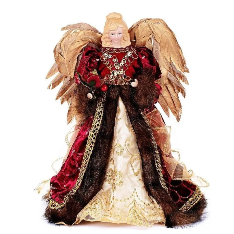 Верхушка на елку Ангел средний, фарфор, 31 см, Goodwill