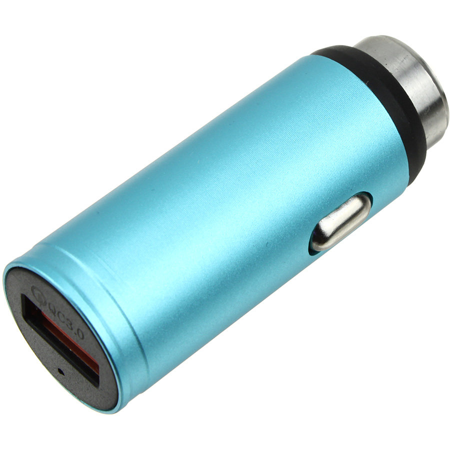 Зарядное устройство вход штекер прикуривателя, выход USB(G) 5В 3А 9В 2А 12В 1.5А, голубой