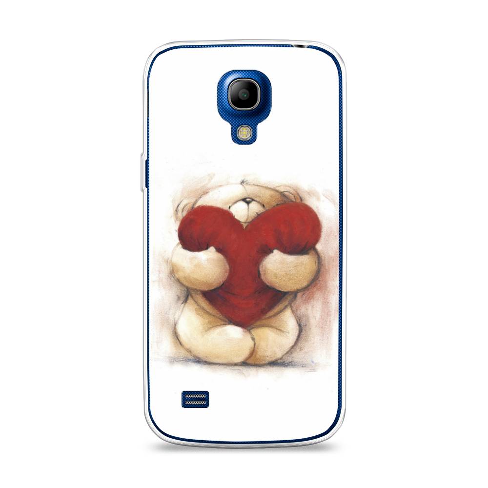 

Чехол Awog на Samsung Galaxy S4 mini / Самсунг S4 mini "Мишка с сердцем 1", Белый;красный;бежевый, 24050-6