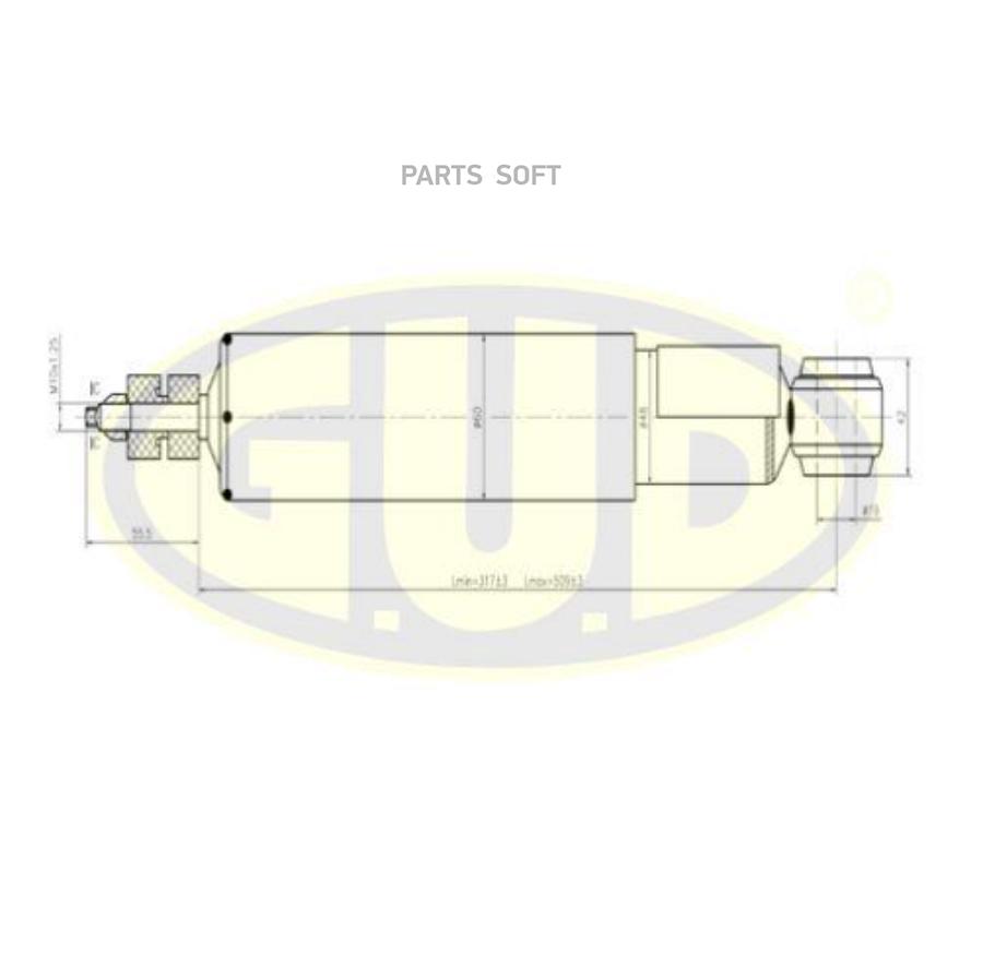 

Амортизатор Пер Газ Toy Land Cruiser 90 96-02 G.U.D арт. GSA344288