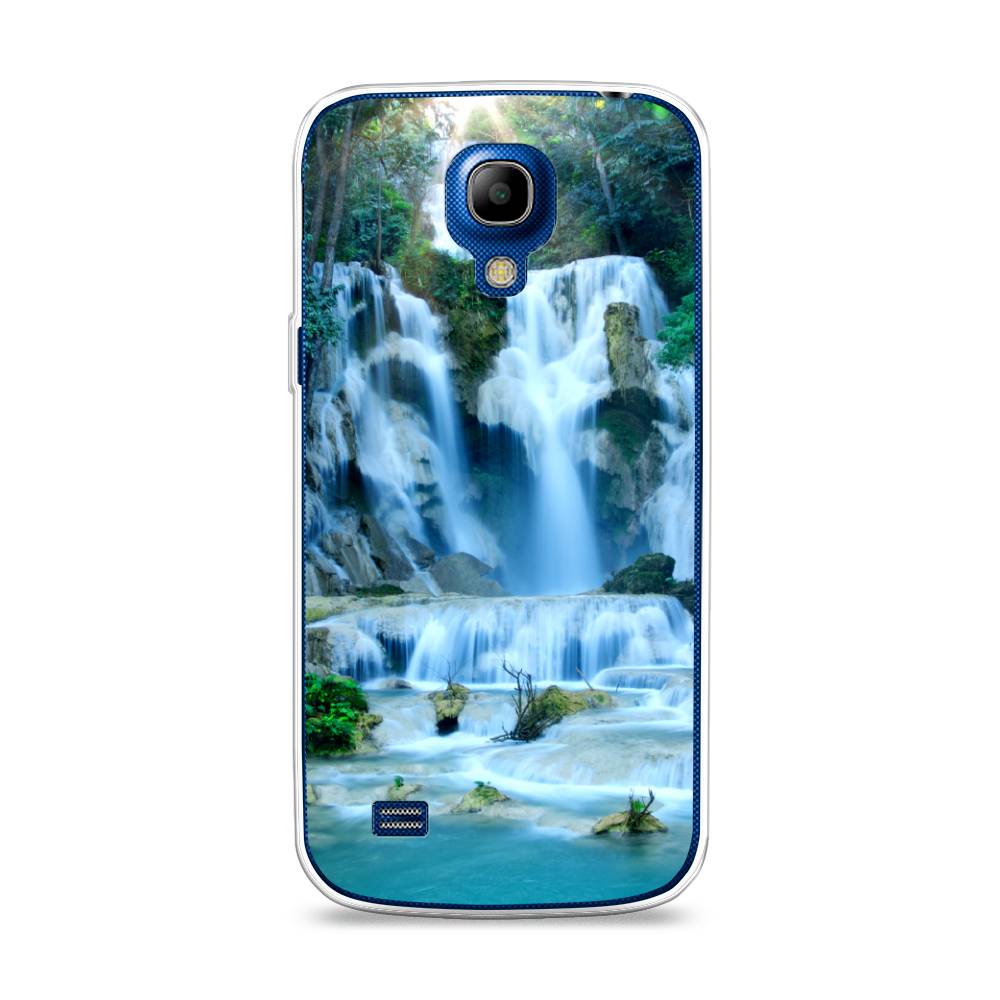 

Чехол Awog на Samsung Galaxy S4 mini / Самсунг S4 mini "Водопад 8", Голубой;зеленый, 24050-4