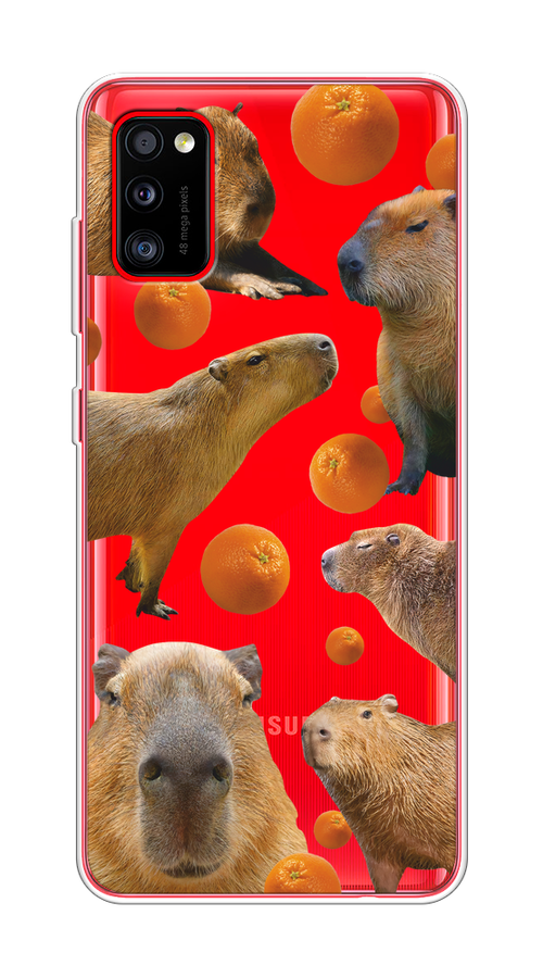 

Чехол на Samsung Galaxy A41 "Капибара и апельсины", Бежевый;оранжевый, 2100450-1