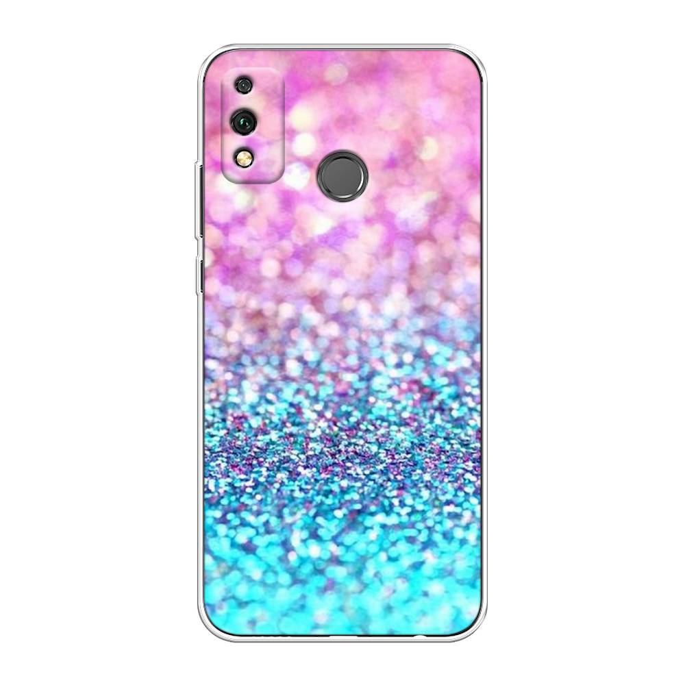 

Чехол Awog "Розово-голубые глиттеры рисунок" для Honor 9X Lite