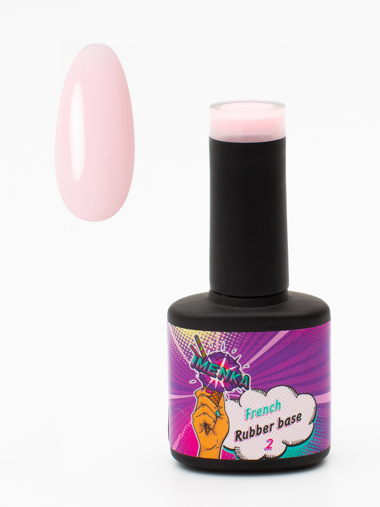 База ImenKa для ногтей камуфлирующая Розовая 2 12мл анальная пробка ns novelties firefly pleasure plug средняя розовая