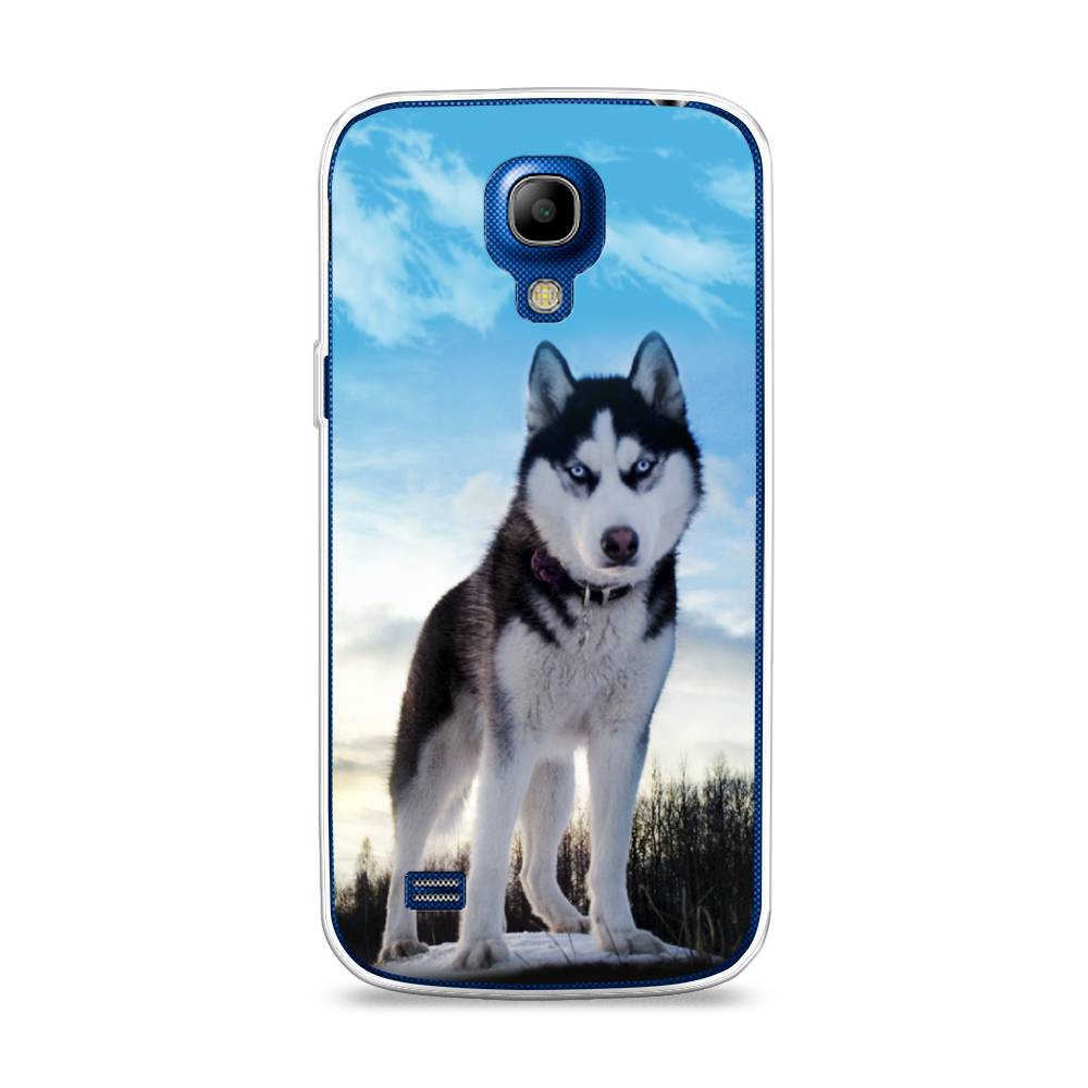 

Чехол Awog на Samsung Galaxy S4 mini / Самсунг S4 mini "Хаски 3", Белый;черный;голубой, 24050-2