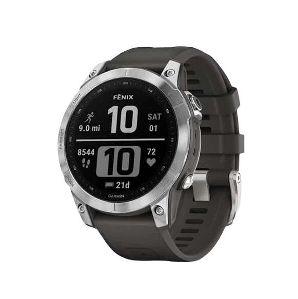 Умные часы Garmin Fenix 7 Wi-Fi, серебристый/черный