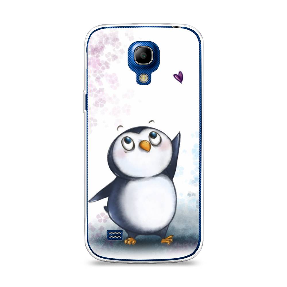 

Чехол Awog на Samsung Galaxy S4 mini / Самсунг S4 mini "Пингвин и сердечко", Белый, 24050-1
