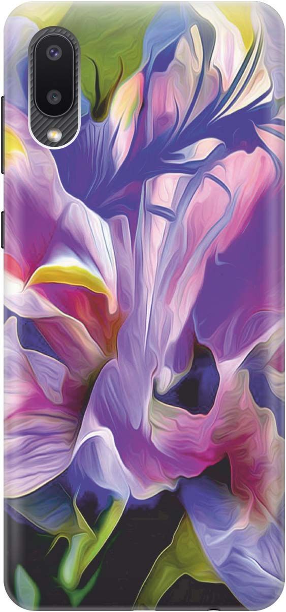 

Силиконовый чехол на Samsung Galaxy A02 "Цветочная абстракция", Зеленый;синий, 373