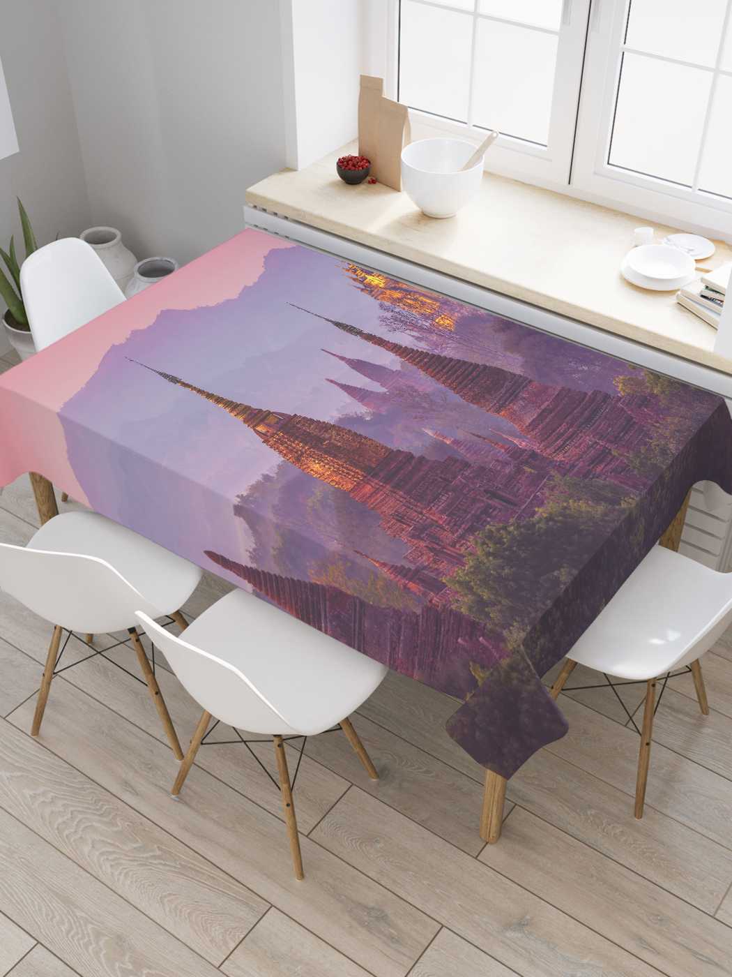 

Скатерть прямоугольная JoyArty "Город древности" из сатена, 120x145 см, Оранжевый, Город древности