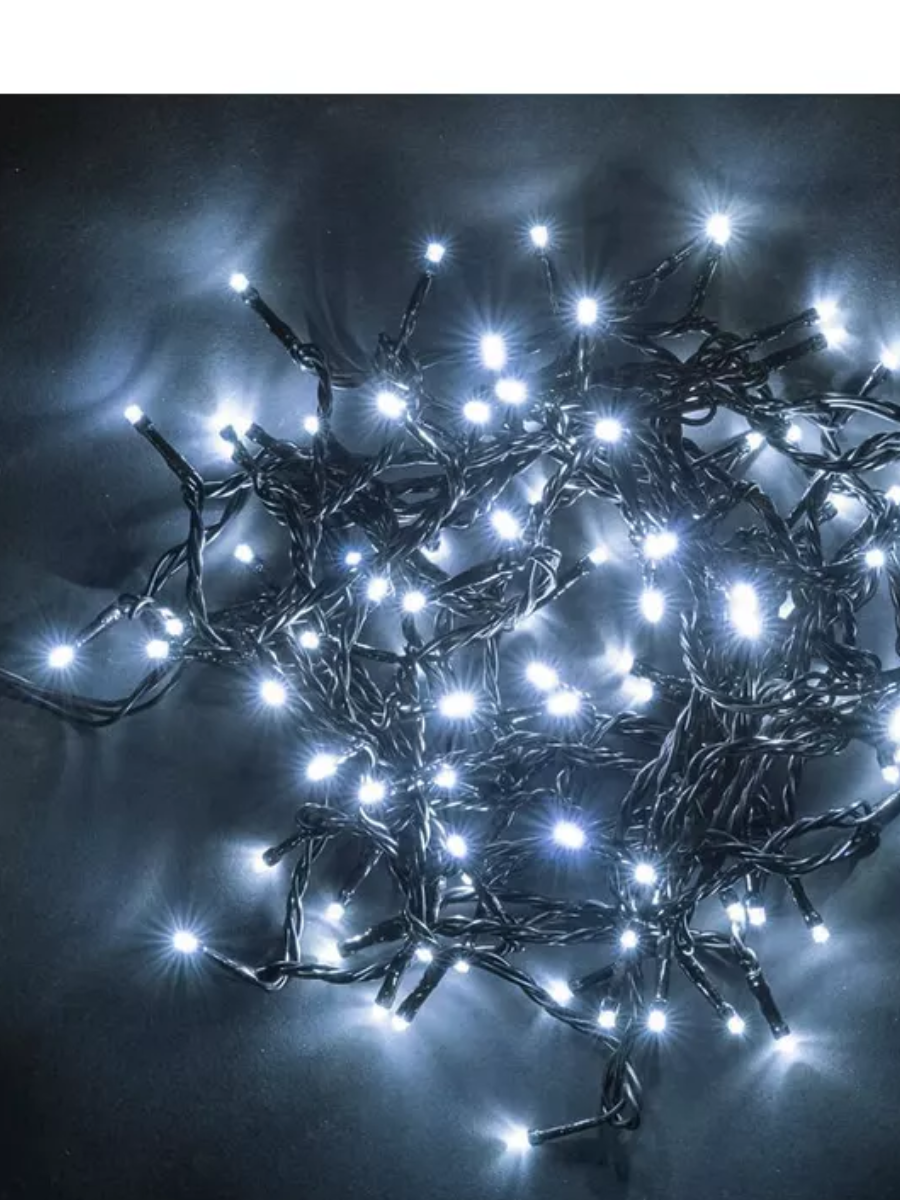 

Гирлянды на дерево 60 м, 600 холодных белых LED ламп, черный ПВХ, IP44, BEAUTY LED, CL-LED-60-600-11W
