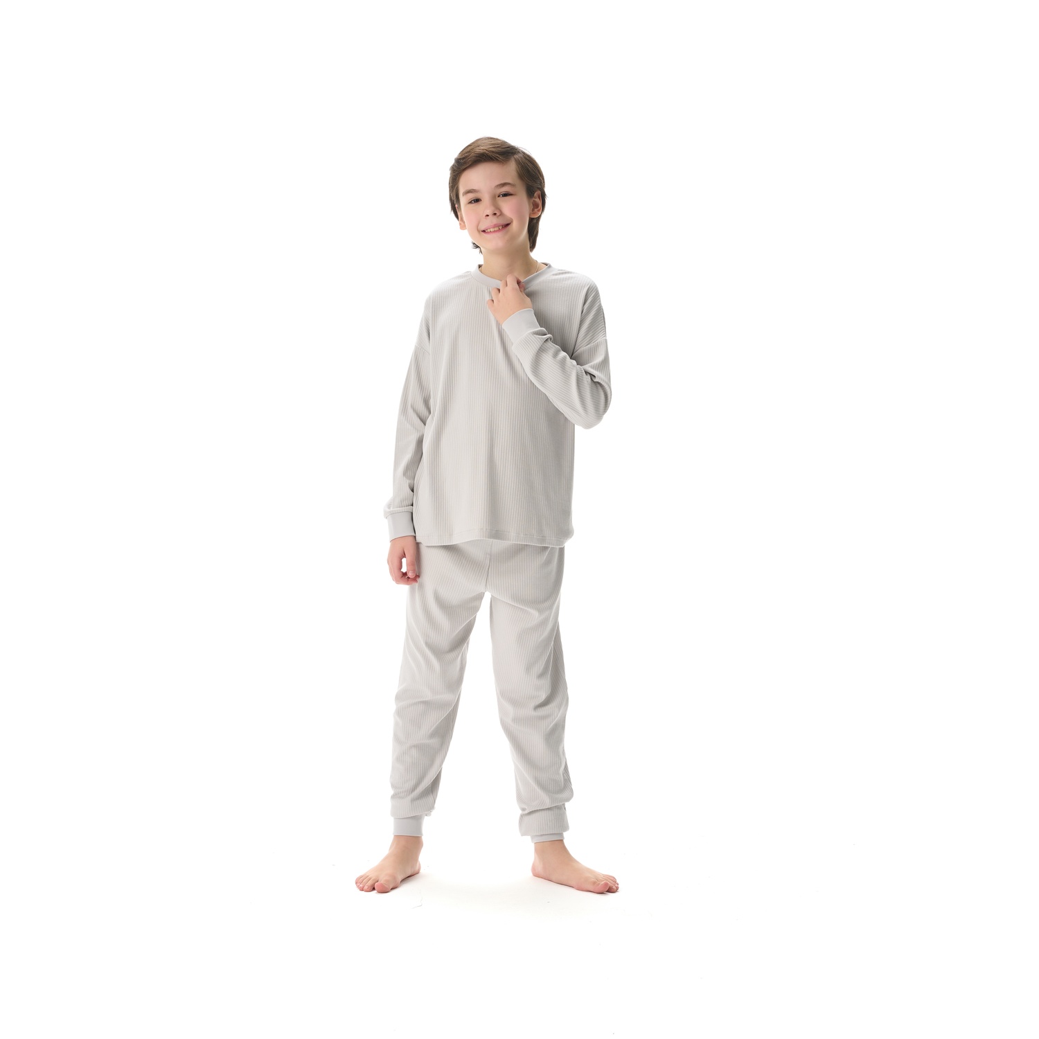 Пижама детская Oldos OCSS23UW3FT14, цвет серый, размер 110