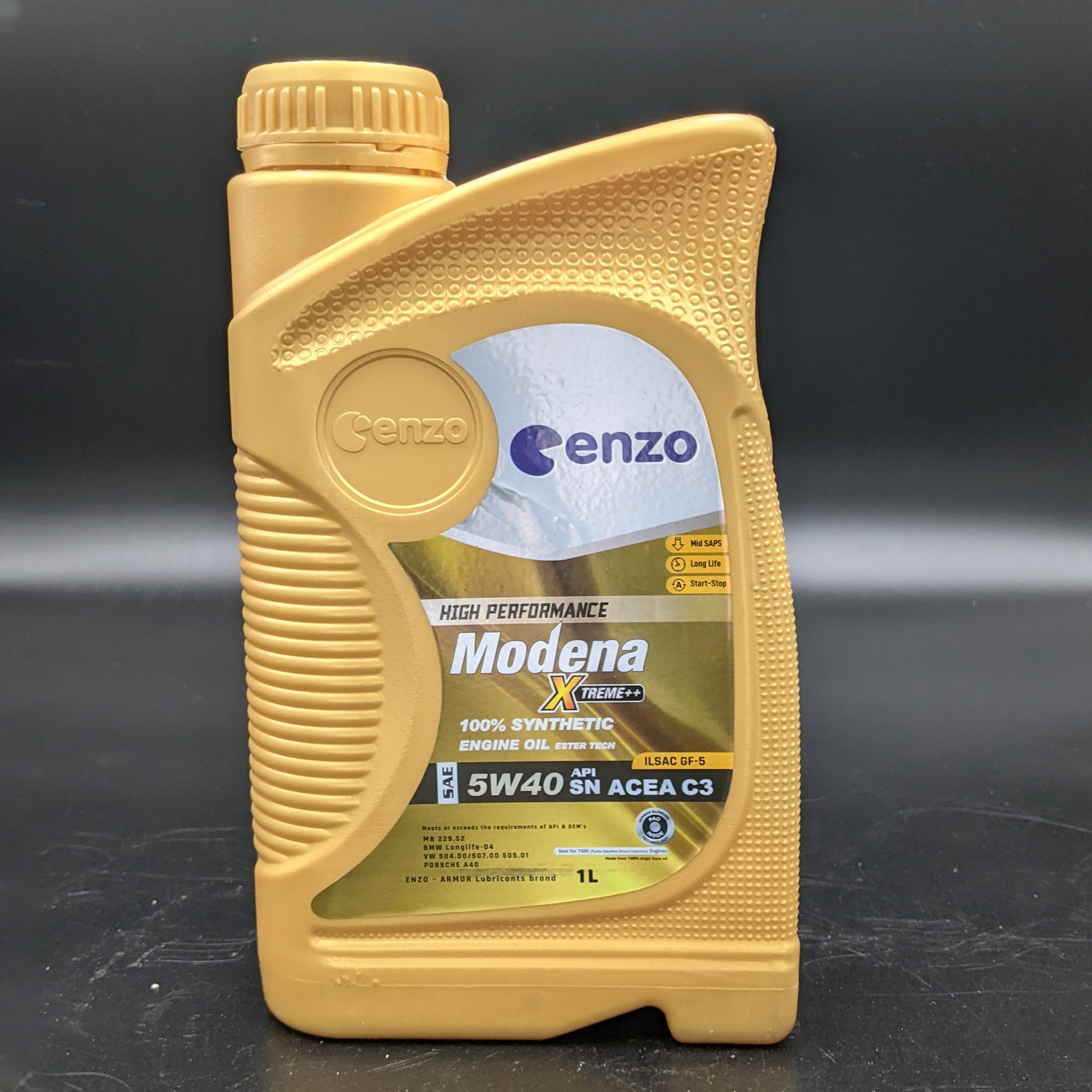 

Моторное масло Enzo Modena Xtrema synthetic 5W 40 SN Acea C3 1л