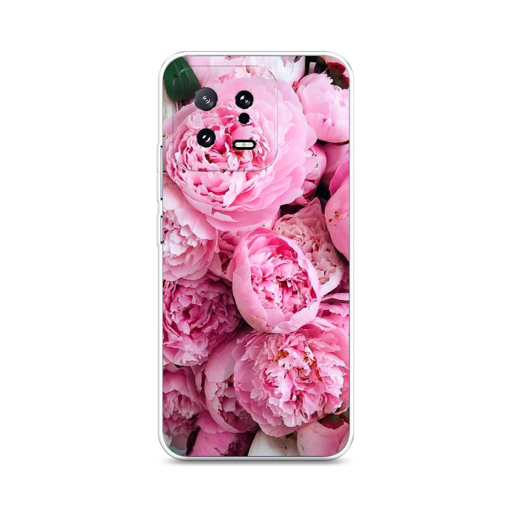 

Чехол на Xiaomi 13 5G "Розовые пионы", Бежевый;розовый, 317250-2