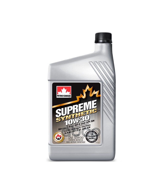 фото Petro-canada моторное масло для бензиновых двигателей supreme synthetic 10w-30