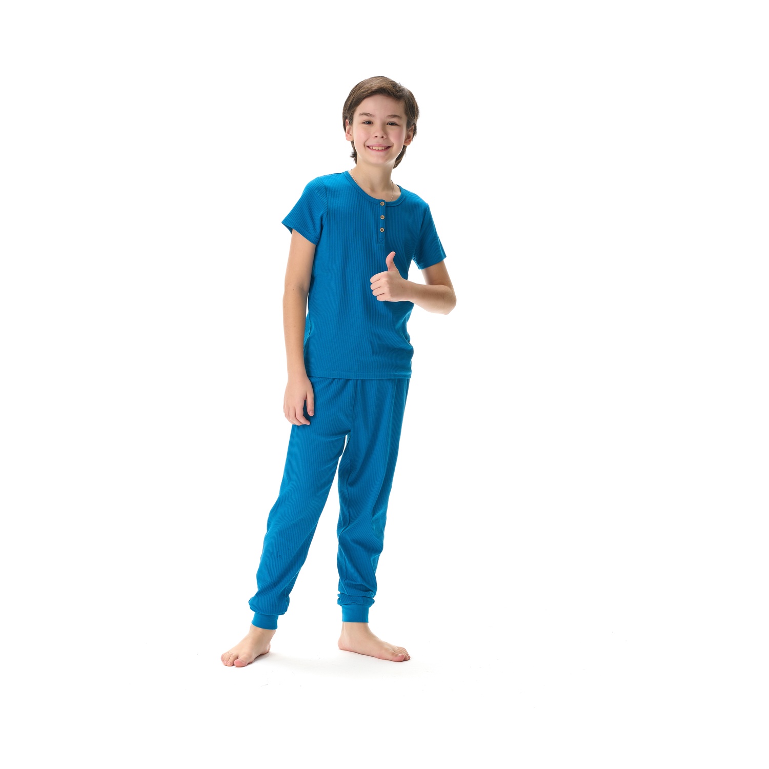 Пижама детская Oldos OCSS23UW1KC16, цвет синий, размер 134
