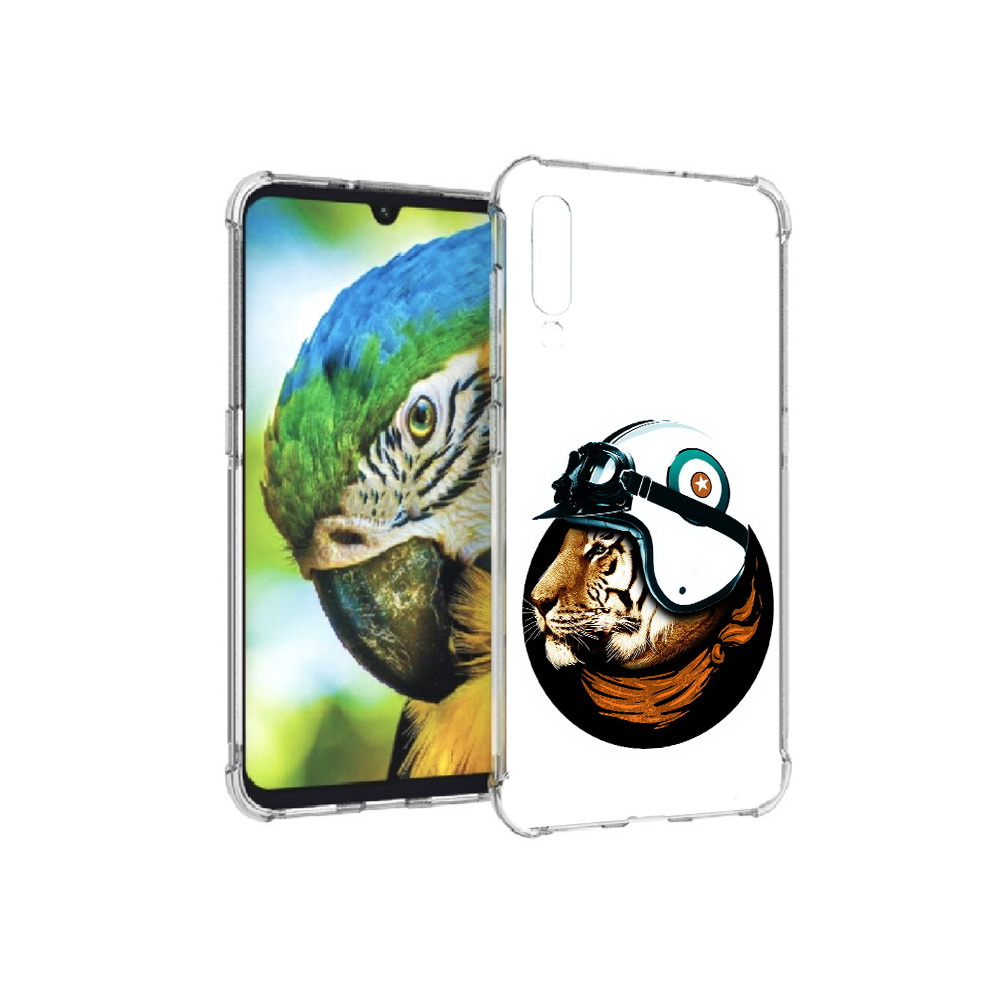 

Чехол MyPads Tocco для Xiaomi Mi 9 Тигр в шлеме (PT126035.255.171), Прозрачный, Tocco