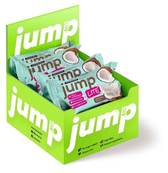 фото Конфета протеиновая jump lite "двойной кокос", 30г