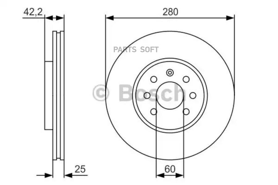 

Тормозной диск Bosch передний premium 0986479s55