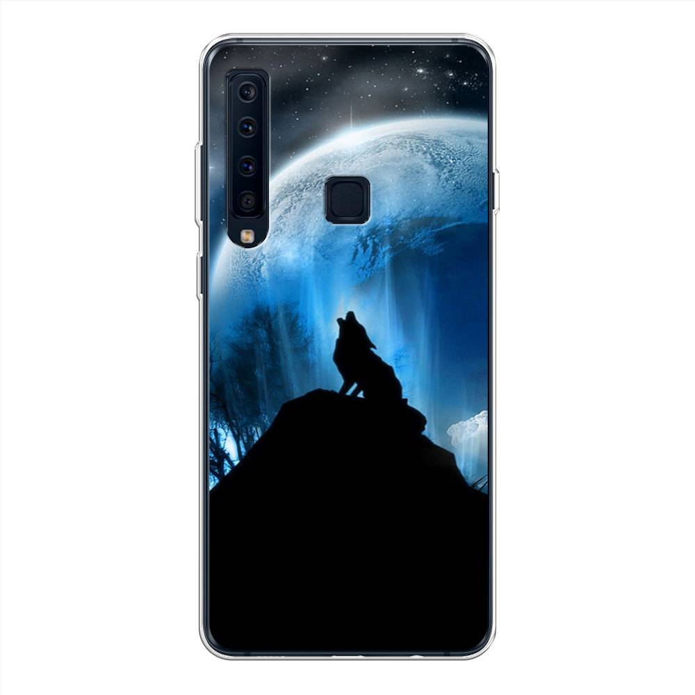 

Чехол на Samsung Galaxy A9 2018 "Волк 2", Синий;черный;белый, 26650-1