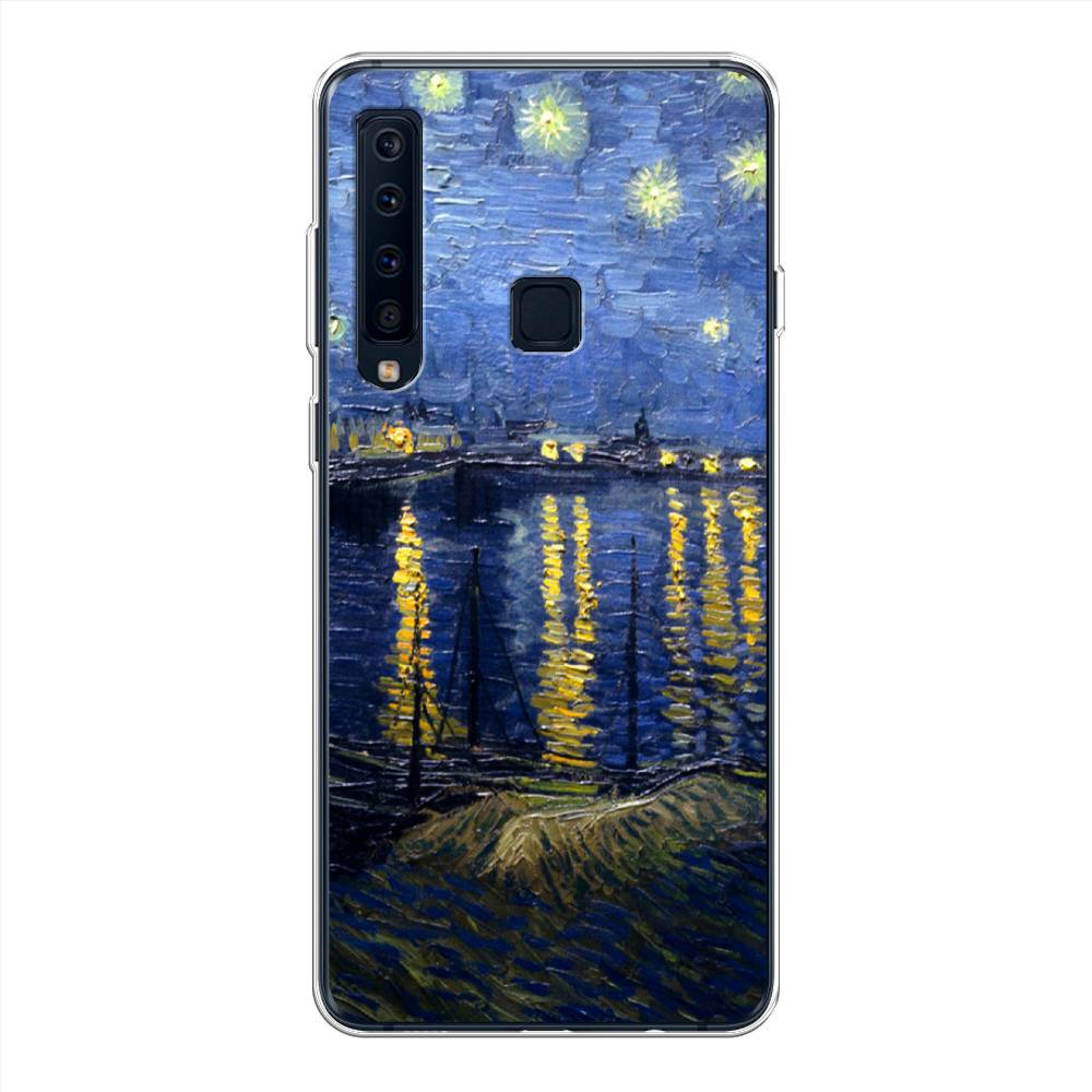 

Чехол на Samsung Galaxy A9 2018 "Звездная ночь над Роной", Синий;желтый, 26650-4