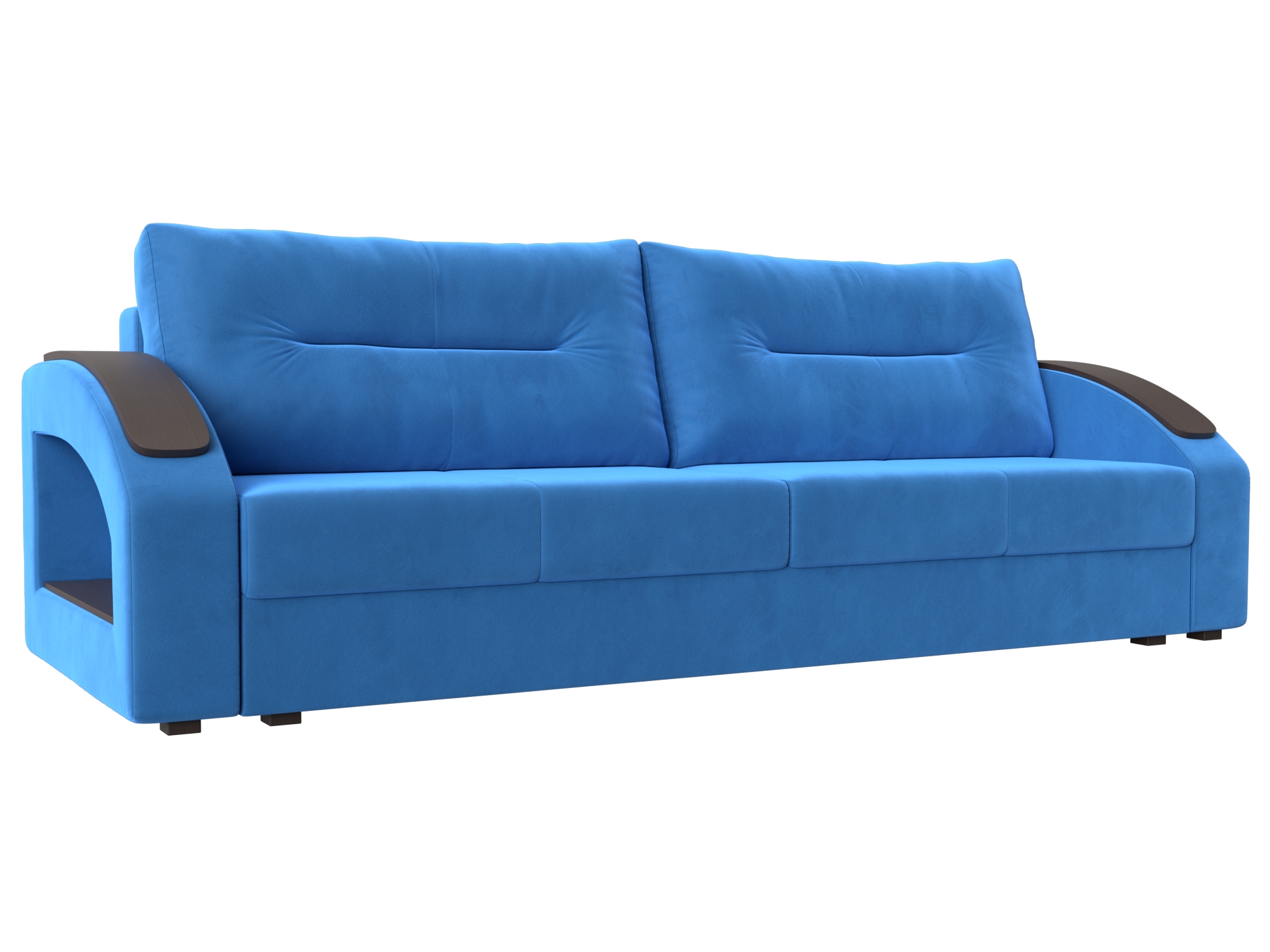 

Диван прямой Канзас велюр голубой, Диван прямой Канзас