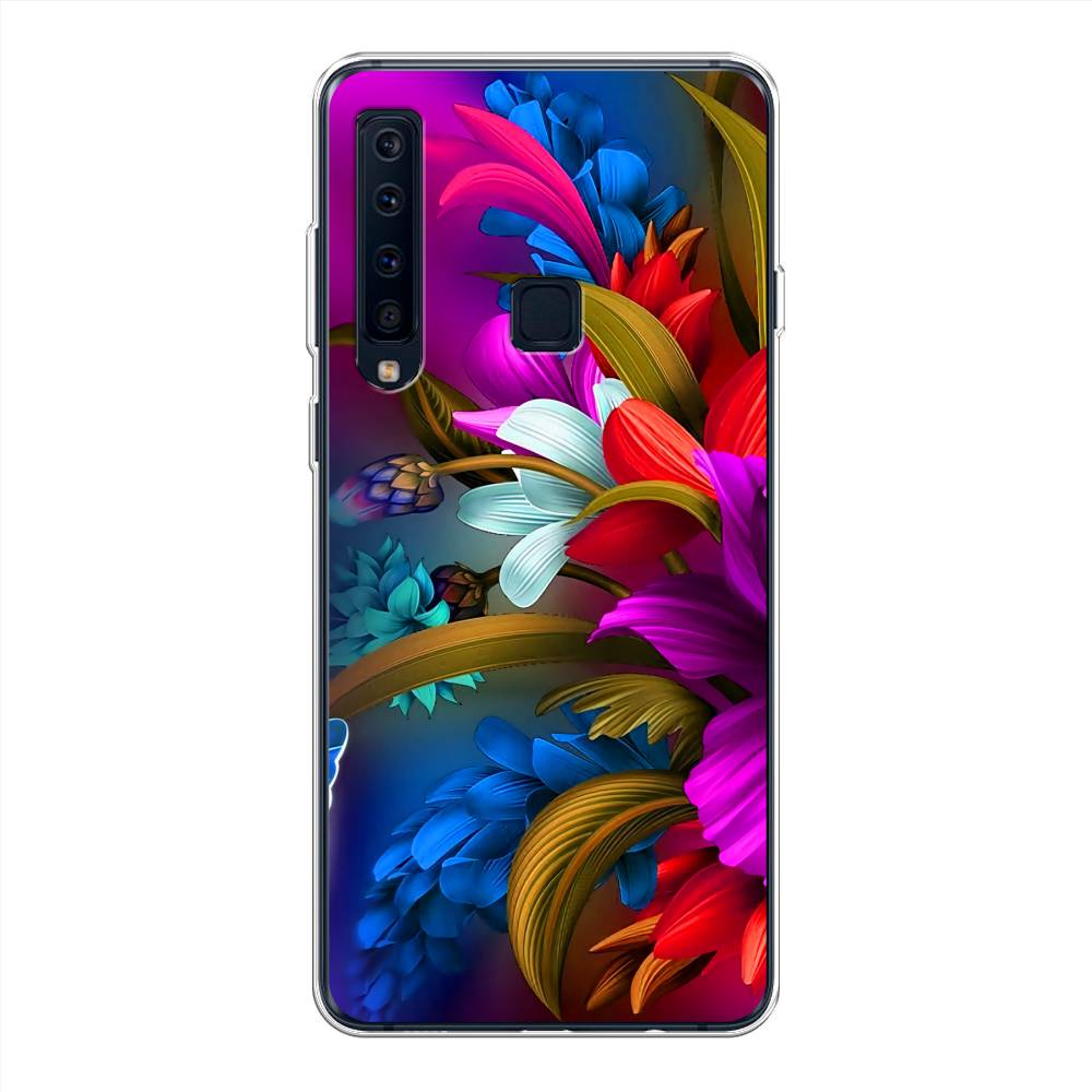 

Чехол на Samsung Galaxy A9 2018 "Фантастические цветы", Фиолетовый;красный;синий, 26650-2