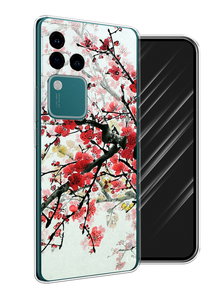 

Чехол Awog на Vivo V30 Pro/S18 Pro "Сакура", Розовый;черный, 269950-1
