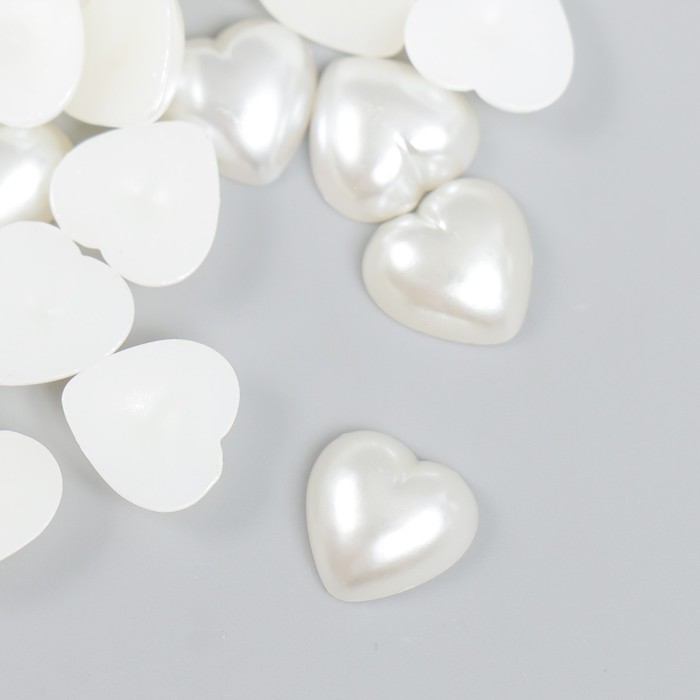 

Декор для творчества Арт Узор пластик Сердце жемчужное набор 20 гр 1,2х1,2 см, 3шт., Разноцветный