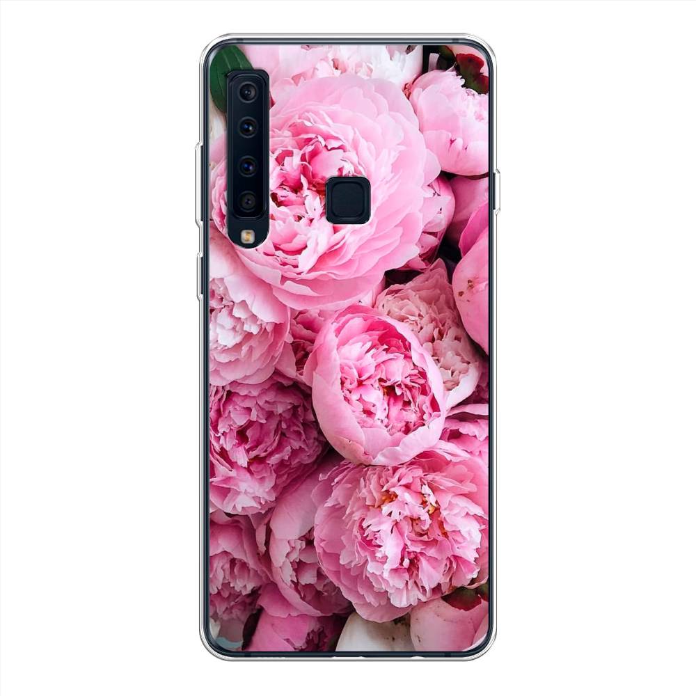 

Чехол на Samsung Galaxy A9 2018 "Розовые пионы", Бежевый;розовый, 26650-2