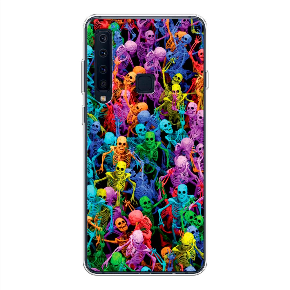 

Чехол на Samsung Galaxy A9 2018 "Вечеринка скелетов", Фиолетовый;желтый;оранжевый, 26650-6
