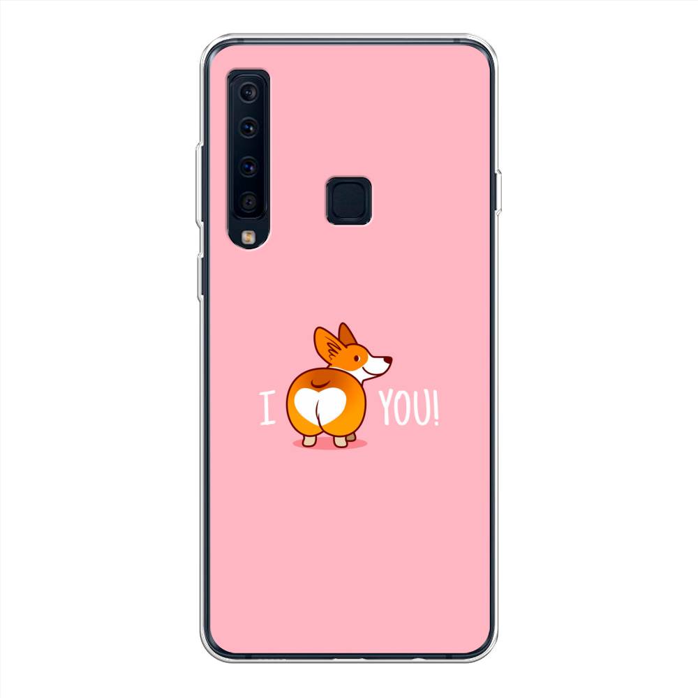 

Чехол на Samsung Galaxy A9 2018 "Корги I love you", Розовый;коричневый;белый, 26650-1