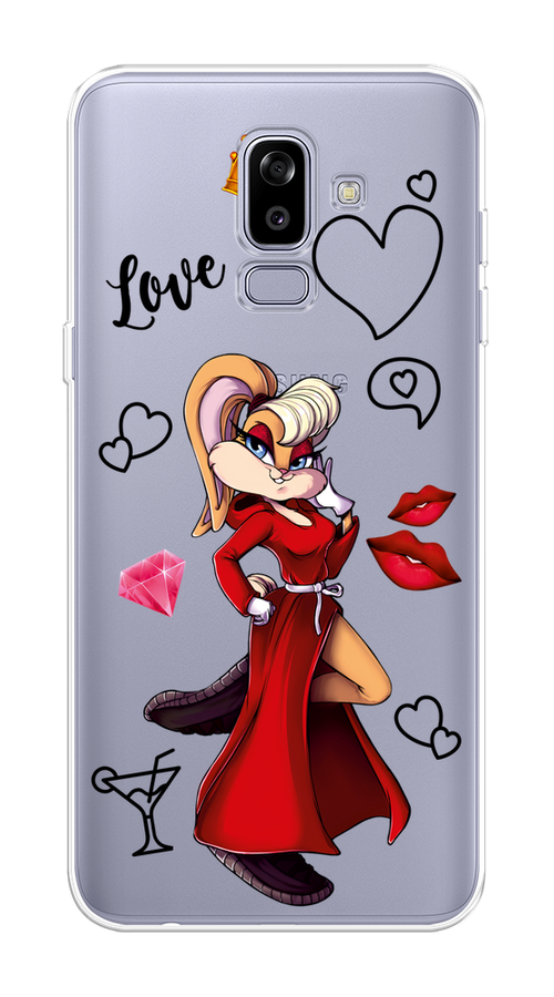 

Чехол на Samsung Galaxy J8 "Rich Lola Bunny", Красный;бежевый;оранжевый, 26550-6